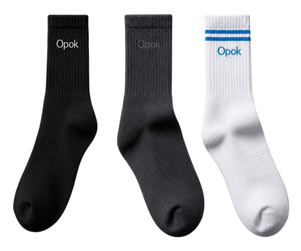 Organic Crew Sock- 3 pack - Opok