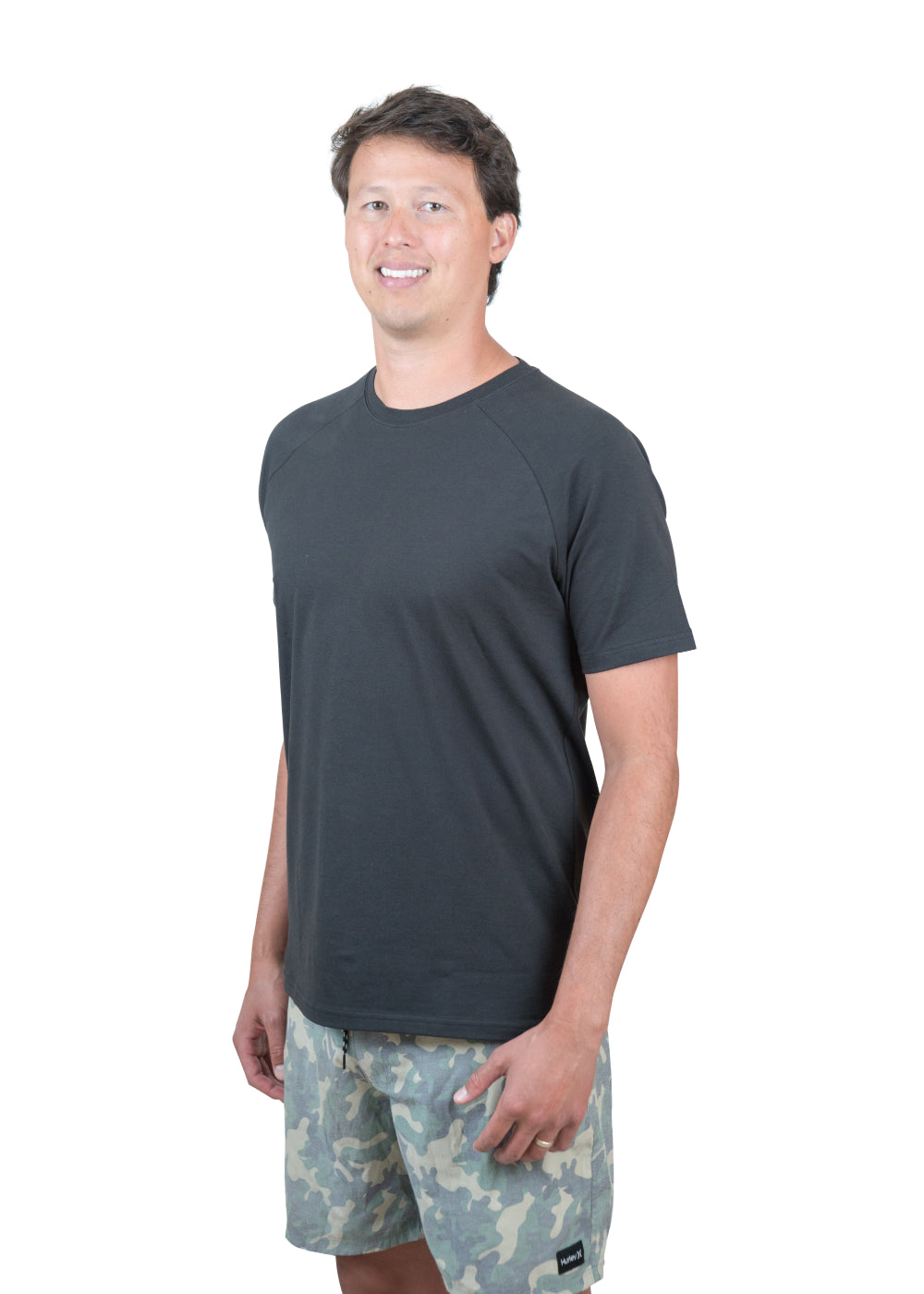 Men's Organic Performance T-shirt: Dark Charcoal - Opok