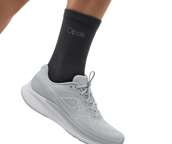 Organic Crew Sock- Dark Gray - Opok