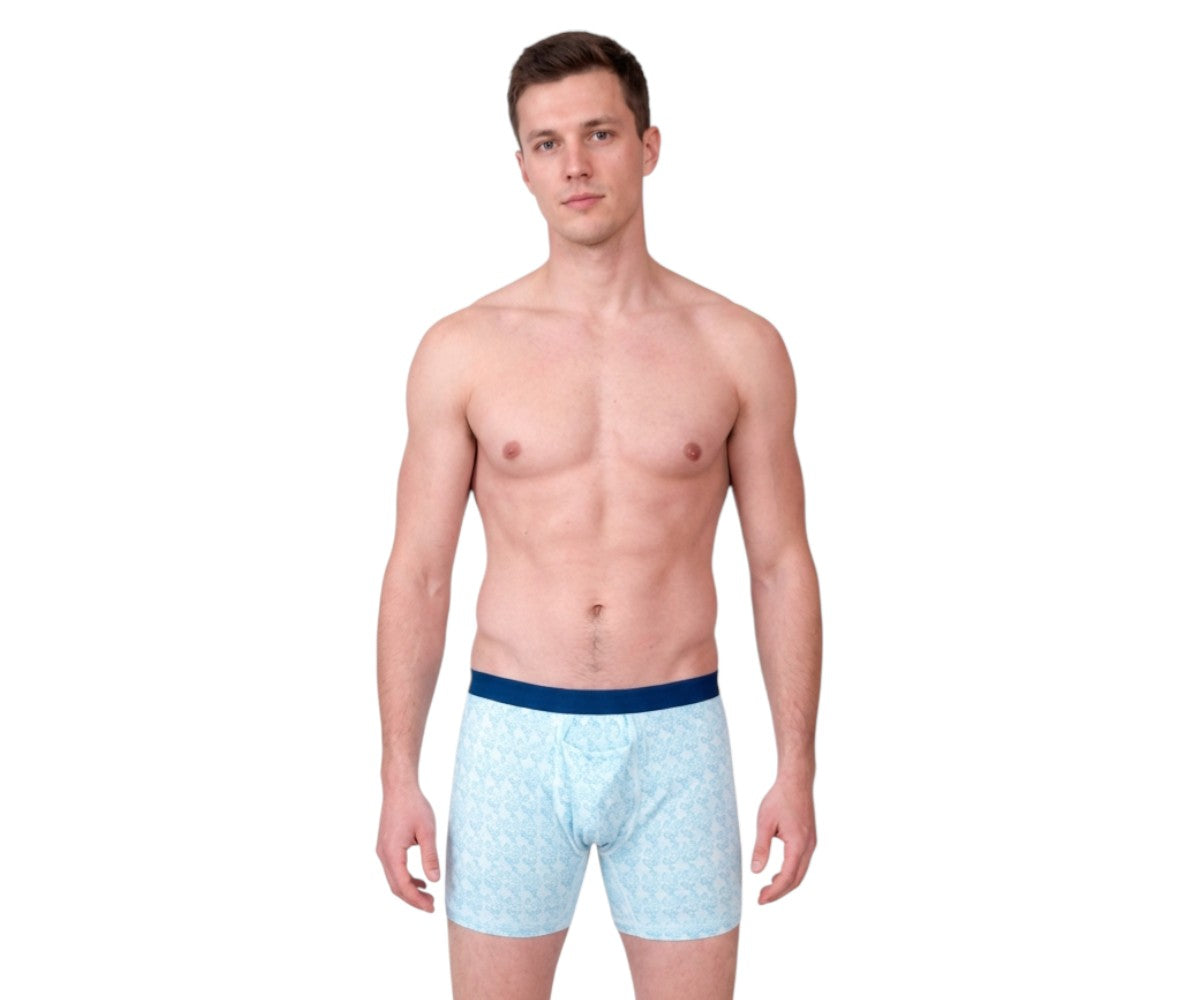 Men's Organic Boxer Brief: Floral Print - Opok
