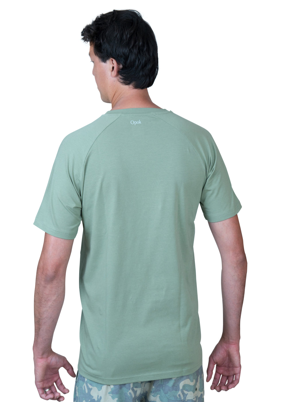 Men's Organic Performance T-shirt- Eucalyptus - Opok