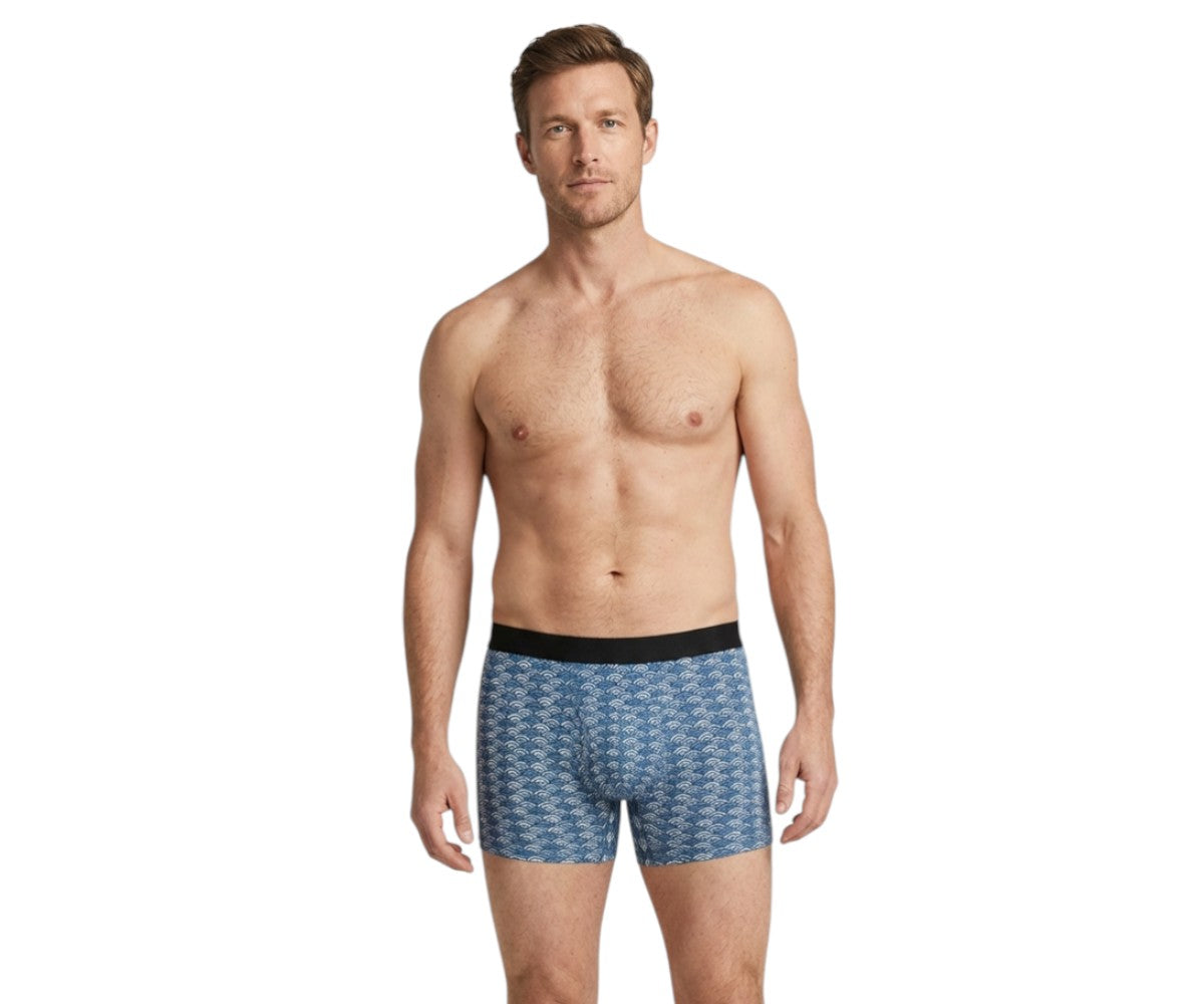 3 Pack Men's Organic Boxer Brief (Japanese Waves, Tribal and Roses) - Opok