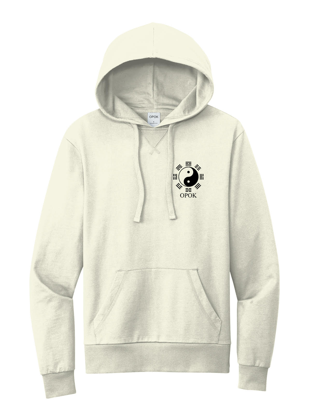 Organic Hoodie Ying-Yang White Sand - Opok