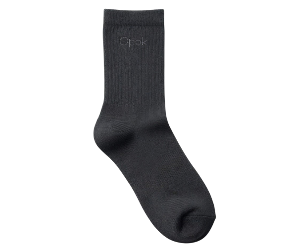 Organic Crew Sock- Dark Gray - Opok