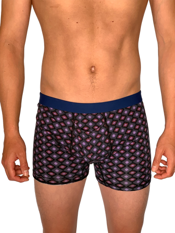 3 Pack Men's Organic Boxer Brief (Native, Floral, and Polkadot) - Men's boxer brief